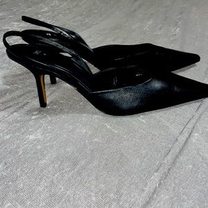 Zara leather sling backs